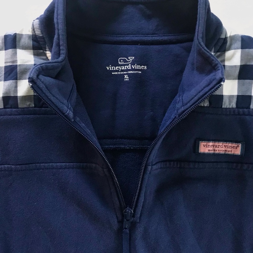 Vineyard Vines - 1/4 Zip Sweater - Navy Blue - Size XL (16)